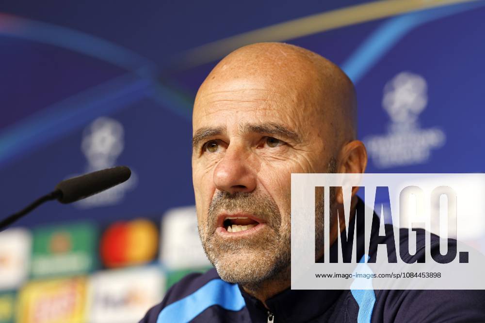 LEIPZIG - PSV Eindhoven coach Peter Bosz during the press conference, PK, Pressekonferenz ahead of the UEFA Champions League match between RB Leipzig and PSV Eindhoven at the RB Arena on October 12, 2026, in Leipzig, Germany. MAURICE VAN STEEN ANP ANPxSportx IVx 572246173 originalFilename: 572246173