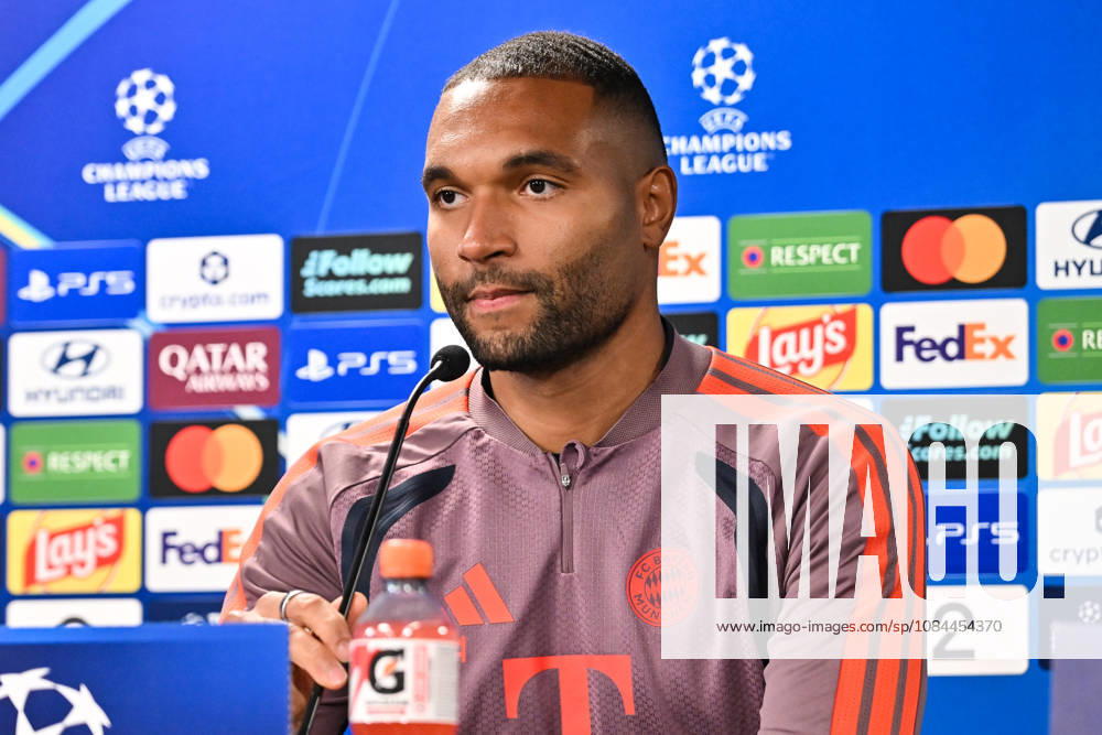 STAVANGER, NORWAY; 12. OCTOBER: picture of Jonathan TAH (FC Bayern Munich 4) at the pressconference before the Champions League Match between Viking FK vs. FC Bayern Munich at Matchday 2 at Lyse Arena