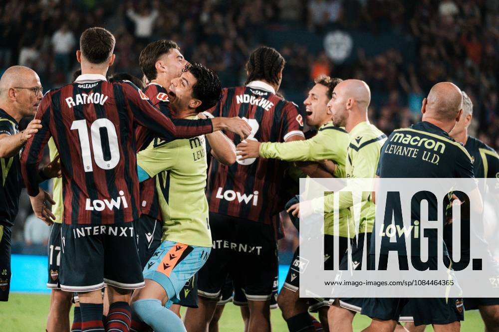 ESP LaLiga EA Sports UD Levante vs. Sevilla FC: Levante players celebrate during the LaLiga EA Sports match between UD Levante and Sevilla CF, played at the Ciudad de Valencia Stadium in Valencia on October 12, 2026, in Valencia, Spain. Soccer