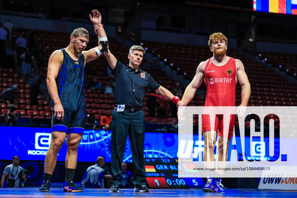 U23 World Championships, 97 kg Greco-Roman: Abubakar Khaslakhanau (BLR) defeated Darius Kiefer (GER)