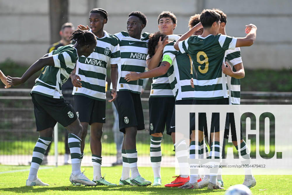 Youth League RC Lens vs Sporting CP players of Sporting CP celebrate after scoring the 0-1 goal during the Uefa Youth League matchday 2 game in the League phase in season 2026 - 2027 between Racing Club de Lens and Sporting CP Lissabon on October 13 , 2026 in Avion, Belgium. (Photo by David Catry sportpix) Avion CTS La Gaillette Belgium