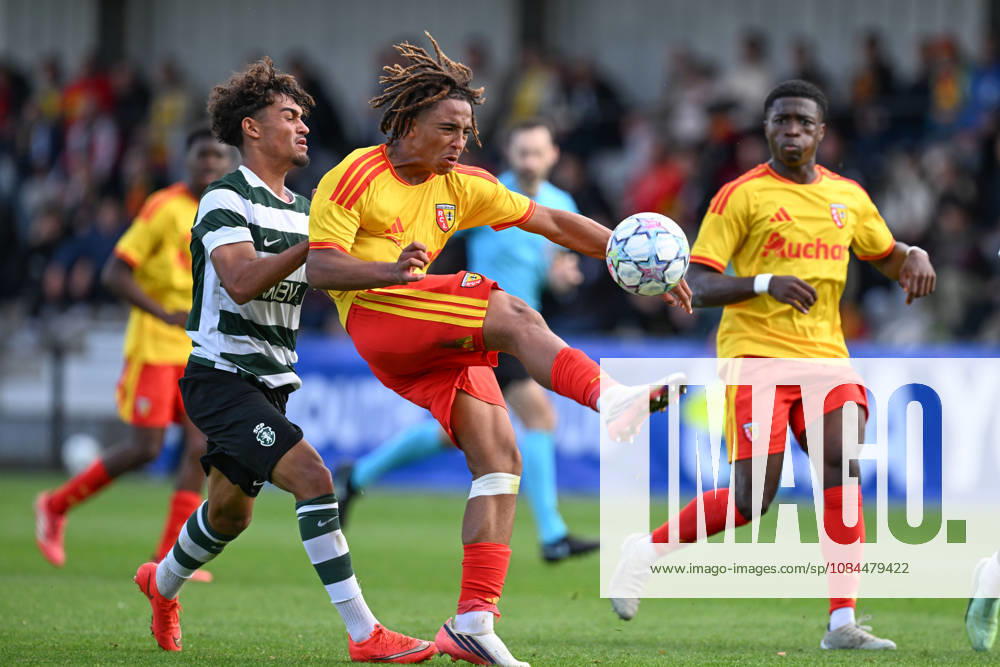 Youth League RC Lens vs Sporting CP Gabriel Silva (10) of Sporting CP defending on Mohamed Sissoko (3) of Lens during the Uefa Youth League matchday 2 game in the League phase in season 2026 - 2027 between Racing Club de Lens and Sporting CP Lissabon on October 13 , 2026 in Avion, Belgium. (Photo by David Catry sportpix) Avion CTS La Gaillette Belgium