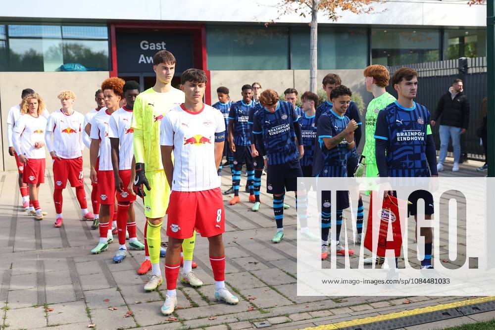 RB Leipzig U19 vs. PSV Eindhoven U19, UEFA Youth League, Leipzig, October 13, 2026, Cottaweg Training Center, Soccer, 2026–2027 Season, U19 Juniors, UEFA Youth League, Matchday 2, RB Leipzig U19 vs. PSV Eindhoven U19, Pictured: Teams warming up, For editorial use only, UEFA regulations prohibit any use of photographs as image sequences and or quasi-video,