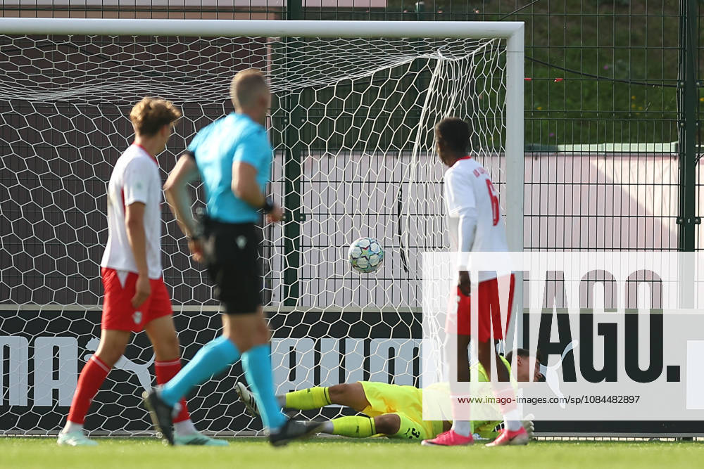 RB Leipzig U19 vs. PSV Eindhoven U19, UEFA Youth League, Leipzig, October 13, 2026, Cottaweg Training Center, Soccer, 2026–2027 Season, U19 Juniors, UEFA Youth League, Matchday 2, RB Leipzig U19 vs. PSV Eindhoven U19 1–6 (1–1), Pictured: Goal for Eindhoven by Emre Duran Can (14); Eindhoven scores to make it 1–3; For editorial use only; UEFA regulations prohibit any use of photographs as image sequences and or quasi-video,
