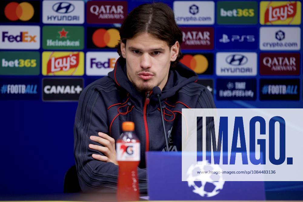 Football - UEFA Champions League - LASK v Liverpool FC - MD-1 LINZ, AUSTRIA - Tuesday, October 13, 2026: Liverpool s Milos Kerkez during a press conference, PK, Pressekonferenz ahead of the UEFA Champions League 2026 27 League Phase MD2 match between LASK and Liverpool FC at the Oberösterreich Arena. (Photo by David Rawcliffe Propaganda) LINZ Oberösterreich Arena UPPER AUSTRIA AUSTRIA