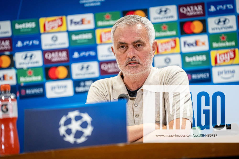 Real Madrid C.F. Training Session And press conference, PK, Pressekonferenz - UEFA Champions League 2026 27 League Phase MD2 Jose Mourinho Head Coach of Real Madrid CF speaks to the media during the press conference on day ahead of the UEFA Champions League 2026 27 League Phase MD2 at at Olympic Stadium on October 13, 2026 in Rome, Italy Rome Olympic Stadium Lazio Italy