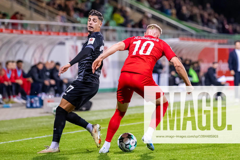 L R Ivan Franjic (FC Wuerzburger Kickers), 37, in a tackle with Kevin Schumacher (TSV Havelse), 10, GER, TSV Havelse vs. FC Würzburger Kickers, Soccer, 3rd Division, Matchday 9, 2026–2027 season, October 13, 2026 DFL regulations prohibit the use of photographs as image sequences and or quasi-video GER, TSV Havelse vs. FC Wuerzburger Kickers, soccer, 3rd Division, Matchday 9, 2026–2027 season, October 13, 2026, Hanover
