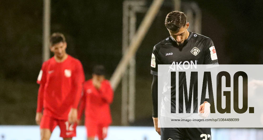 Men s, Soccer, 2026–2027 Season, 3rd Division, Matchday 9: TSV Havelse vs. FC Würzburger Kickers; from left: Ivan Franjic of FC Würzburger Kickers looking disappointed; disappointment; Hannover, Eilenriedestadion, Lower Saxony, Germany