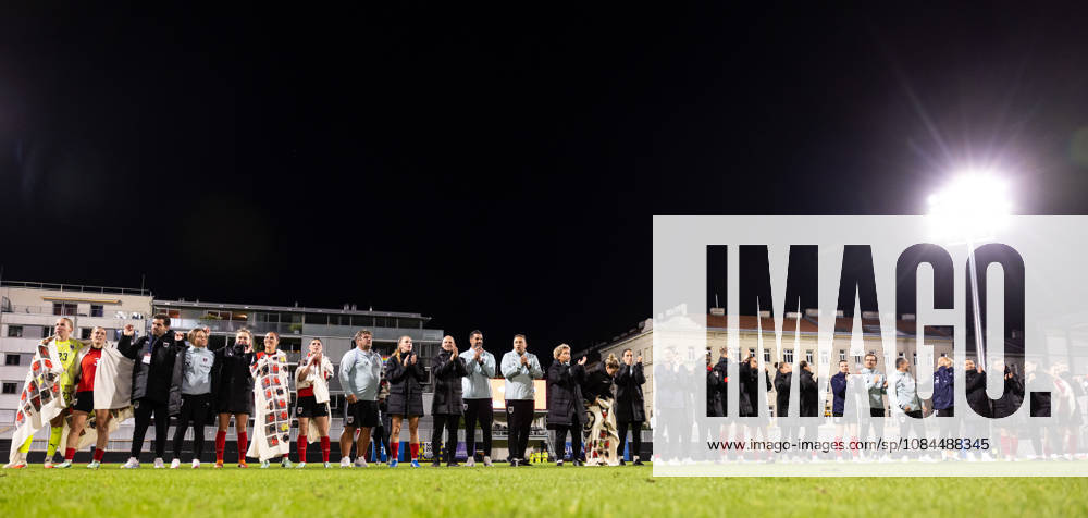 SOCCER - FIFA World Cup, WM, Weltmeisterschaft, Fussball 2027, quali, AUT vs KOS VIENNA,AUSTRIA,13.OCT.26 - SOCCER - FIFA Women s World Cup 2027, european qualifiers, OEFB international match, Länderspiel, Nationalmannschaft Austria vs Kosovo. Image shows the rejoicing of AUT. GEPAxpictures Rauthner