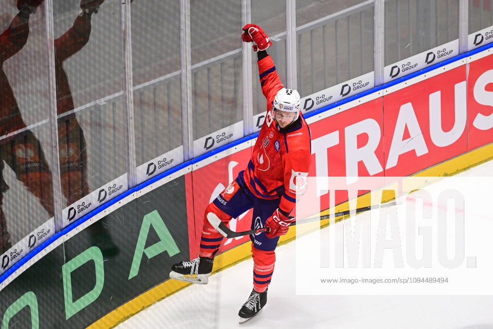 Ice hockey, Eishockey Champions League match: HC Dynamo Pardubice vs Vaxjo Lakers Hockey Club in Pardubice, Czech Republic, October 13, 2026. Jachym Kondelik of Pardubice celebrates goal. (CTKxPhoto JosefxVostarek) CTKPhotoP2026101307656 CTKPhotoP2026101307656