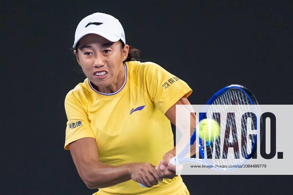 Chinese tennis player Shuai Zhang, seen in action during the Wuhan Open final match played at the Optics Valley International Tennis Center against American tennis player Ashlyn Krueger (Not in picture) in Wuhan. Ashlyn Krueger defeated Shuai Zhang with a score of 6-3, 6-0. 2026 WTA, Tennis Damen Wuhan Open: Ashlyn Krueger - Shuai Zhang In Wuhan, China - 13 Oct 2026 - ZUMAs197 20261013_aaa_s197_159