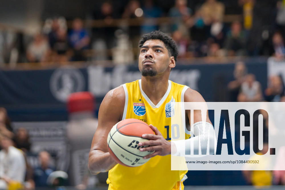 Kostja Mushidi (MBC), 10, scored 24 points in a 106–84 home win: Syntainics MBC vs. Bristol Flyers, European North Basketball League (ENBL), 2026–27, Germany, United Kingdom, October 13, 2026, Weissenfels Stadthalle, Saxony-Anhalt, Germany