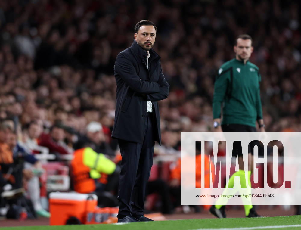 London, England, 13th October 2026. Davide Ancelotti coach of LOSC Lille during the Arsenal vs LOSC Lille UEFA Champions League match at the Emirates Stadium, London. Picture credit should read: David Klein Sportimage . SPI_025_DK_Arsenal_Lille SPI-5065-0026