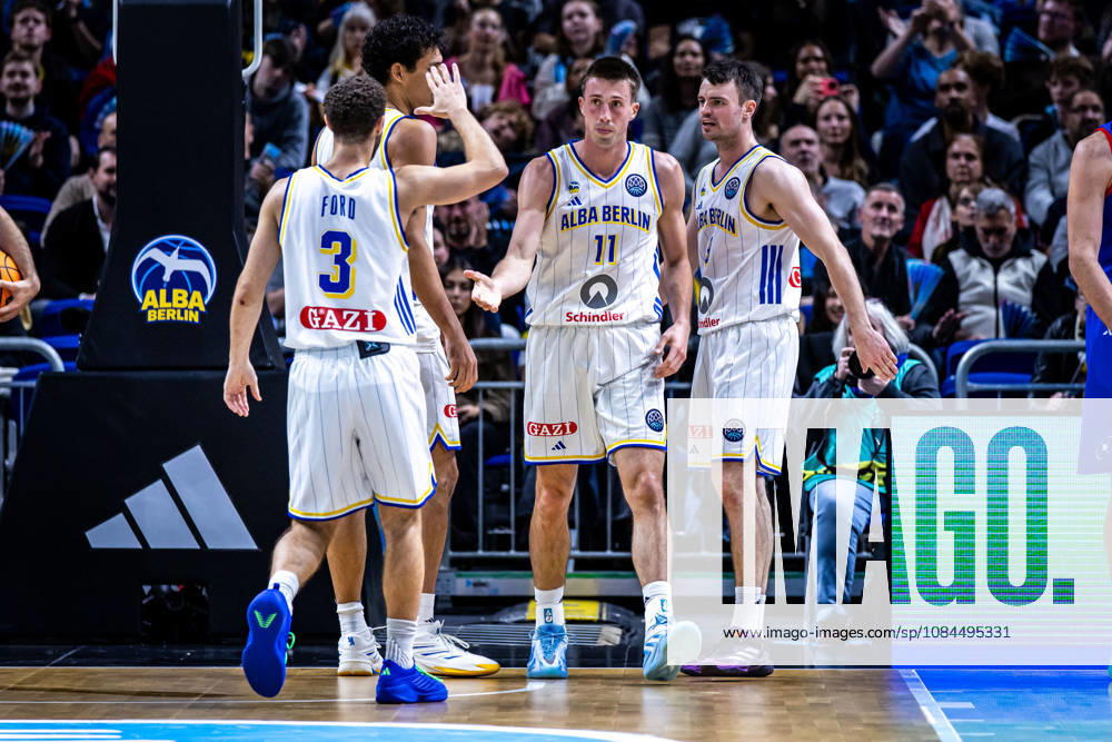 Basketball Berlin, October 13, 2026; 2026–2027 Season; FIBA BCL Regular Season, Group G; Basketball Champions League; Alba Berlin; Igokea m tel Aleksandrovac; Joe Wieskamp, Alba Berlin, No. 11; Jordan Ford, Alba Berlin, No. 03