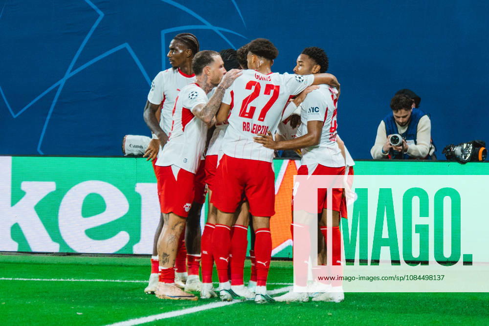 RB Leipzig celebrate goal RB Leipzig vs PSV Eindhoven, UEFA Champions League, Champions League, Germany, Football, 26 27, GER, Leipzig, Red Bull Arena Stadium, 13 October 2026 DFL regulations prohibit any use of photographs as image sequences and or quasi-video.DFL regulations prohibit any use of photographs as image sequences and or quasi-video. Leipzig Red Bull Arena, Leipzig Sachsen GER
