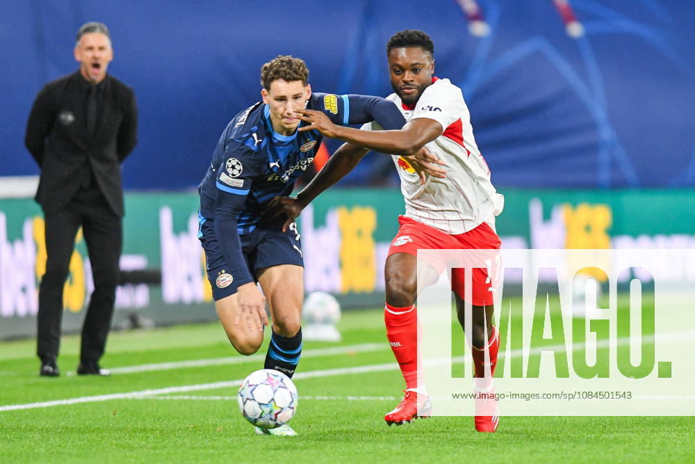 UEFA Champions League 2026 27 match between RB Leipzig and PSV Eindhoven at Red Bull Arena in Leipzig, Germany. Persons shown: Ruben van Bommel Ridle Baku Photo: Antoni Dec Arena Akcji NEWSPIX.PL --- newspix.pl