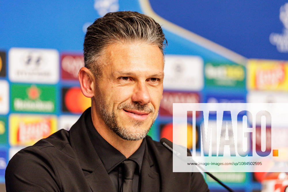 Germany, Soccer, Men s, 2026–2027 UEFA Champions League, RB Leipzig vs. PSV Eindhoven; Martin Demichelis, RB Leipzig coach, at the press conference at the Red Bull Arena in Leipzig, Saxony, Germany