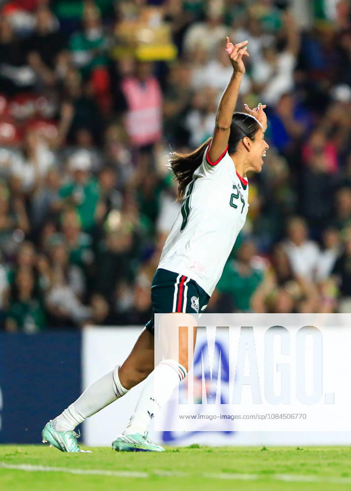 MEXICAN WOMEN S NATIONAL TEAM MEXICO VS. JAMAICA, INTERNATIONAL FRIENDLY, OCTOBER 13, 2026, QUERÉTARO, MEXICO Action photo of Maricarmen Reyes of Mexico (No. 24) celebrating a goal during an international friendly match against Jamaica at Estadio Corregidora in Querétaro, Mexico. PHOTO BY IMAGENSHOP AGENCIA FOTOGRAFICA QUERÉTARO, QUERÉTARO, MEXICO