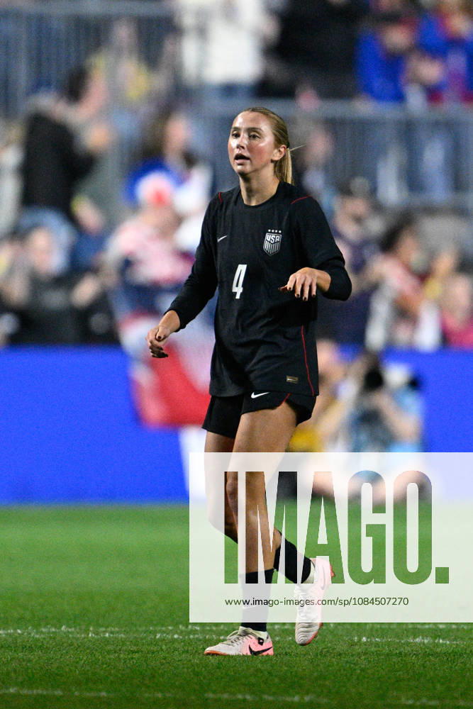CHESTER, PA - OCTOBER 13: United States defender Kate Del Fava 4 is shown in her USWNT debut during the womens International Friendly, Länderspiel, Nationalmannschaft match between the United States of America and Spain on October 13th, 2026 at Subaru Park in Chester, PA. (Photo by Terence Lewis Icon Sportswire) SOCCER: OCT 13 Women s USA vs Spain Icon261013010