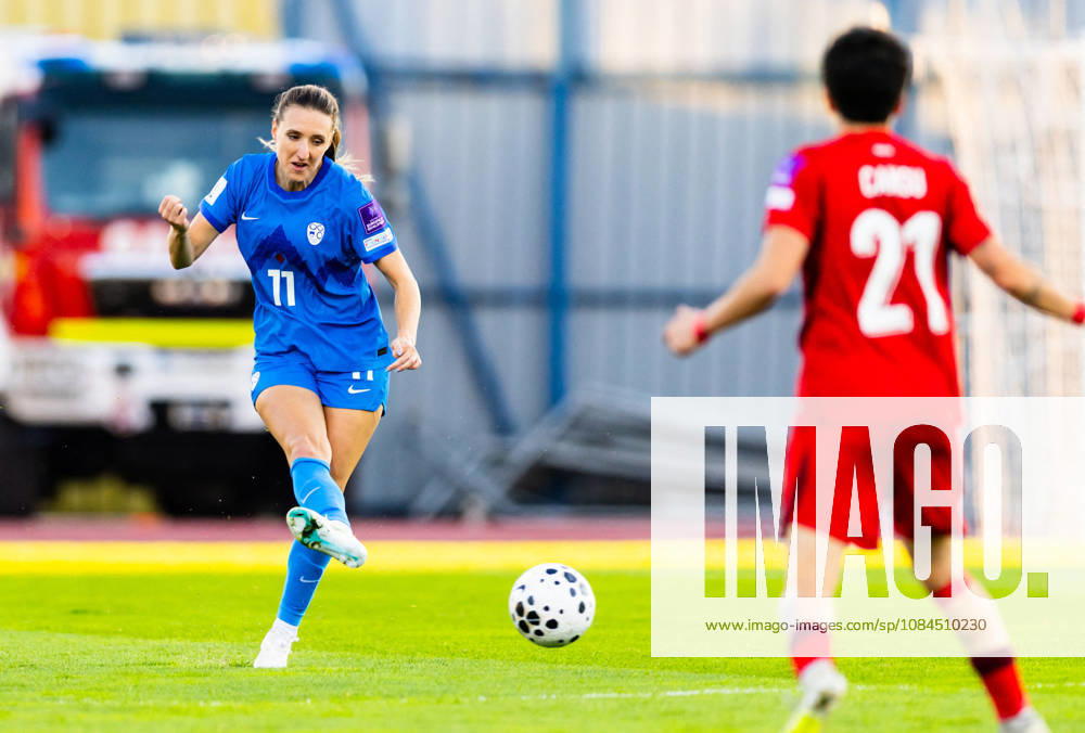 SOCCER - FIFA World Cup, WM, Weltmeisterschaft, Fussball - Women s Qualifiers - Slovenia vs. Turkey Photo by IPA ABACAPRESS.COM89666611 - Lara Prasnikar of Slovenia (SLO) during a soccer match between Slovenia (SLO) and Turkey (TUR) in Round 1 of the Playoffs of the 2027 FIFA Women s European Qualifiers at Domzale Stadium, Domzale, Slovenia, on October 13, 2026. Photo by Nik Moder Moder Photo Agency during the Women s Qualifiers—Slovenia vs. Turkey, a FIFA World Cup match on October 13, 2026