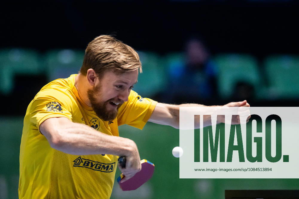 Elias Ranefur of Sweden during Day 4 of the European Table Tennis Championships on October 14, 2026 in Ljubljana. Photo by Martin Metelko, BILDBYRÅN COP 362 ME0001 table tennis pingis 2026 European Table Tennis Championship table tennis European Championships Day 4