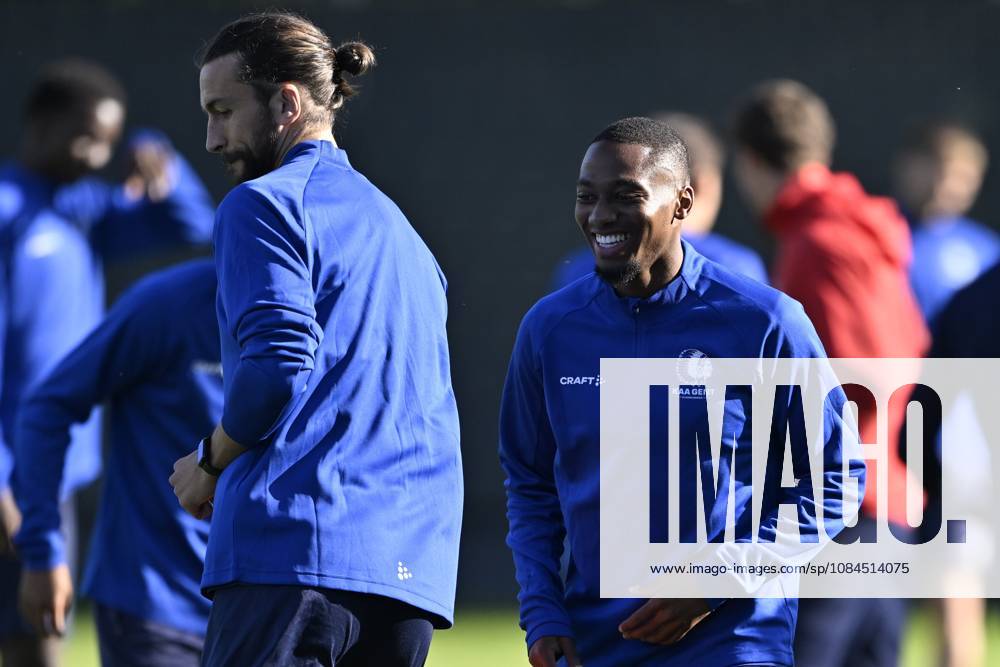 KAA Gent v AGF Aarhus - UEFA Conference League Media Activities 14 10 2026 GENT, BELGIUM - OCTOBER 14 : Balikwisha Michel-Ange forward of KAA Gent pictured during a training session ahead of the UEFA Conference League 2026 27 League Phase matchday 1 match between KAA Gent and AGF Aarhus on October 14, 2026 in Gent, Belgium, 14 10 2026 Gent Belgium