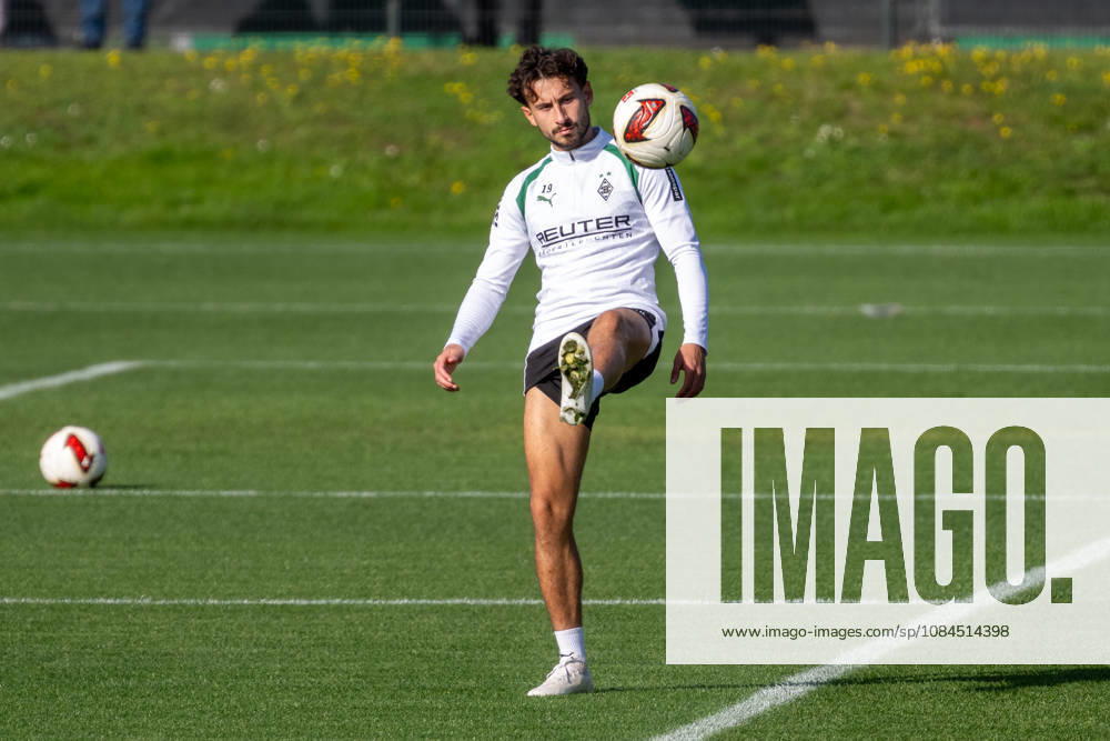 Nicolas Gerrit Kuehn of Borussia Mönchengladbach, 19, clears the ball. Borussia Mönchengladbach Open Practice, Soccer, Bundesliga, 2026–2027 Season, October 14, 2026, Borussia Mönchengladbach open practice, soccer, Bundesliga, 2026–2027 season, October 14, 2026, Mönchengladbach