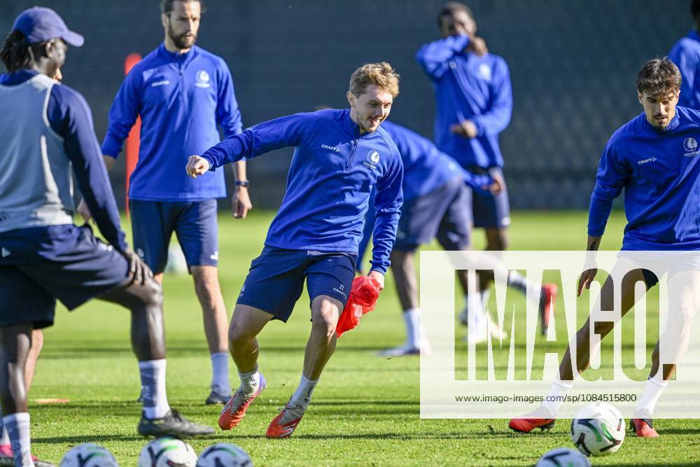 KAA Gent v AGF Aarhus - UEFA Conference League Media Activities 14 10 2026 GENT, BELGIUM - OCTOBER 14 : Dean Max Jimmy forward of KAA Gent pictured during a training session ahead of the UEFA Conference League 2026 27 League Phase matchday 1 match between KAA Gent and AGF Aarhus on October 14, 2026 in Gent, Belgium, 14 10 2026 Gent Belgium