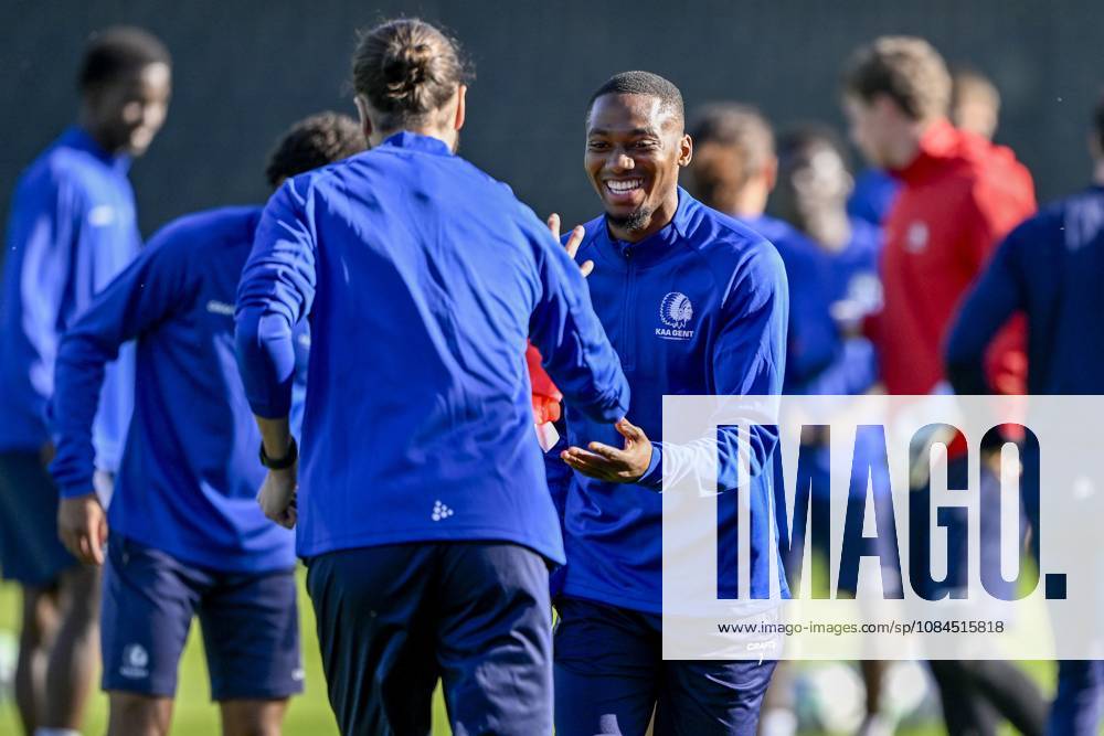KAA Gent v AGF Aarhus - UEFA Conference League Media Activities 14 10 2026 GENT, BELGIUM - OCTOBER 14 : Balikwisha Michel-Ange forward of KAA Gent pictured during a training session ahead of the UEFA Conference League 2026 27 League Phase matchday 1 match between KAA Gent and AGF Aarhus on October 14, 2026 in Gent, Belgium, 14 10 2026 Gent Belgium