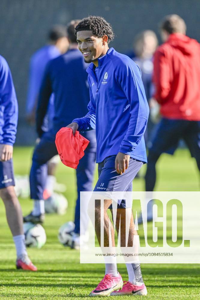 KAA Gent v AGF Aarhus - UEFA Conference League Media Activities 14 10 2026 GENT, BELGIUM - OCTOBER 14 : Wilson Kyrell forward of KAA Gent pictured during a training session ahead of the UEFA Conference League 2026 27 League Phase matchday 1 match between KAA Gent and AGF Aarhus on October 14, 2026 in Gent, Belgium, 14 10 2026 Gent Belgium