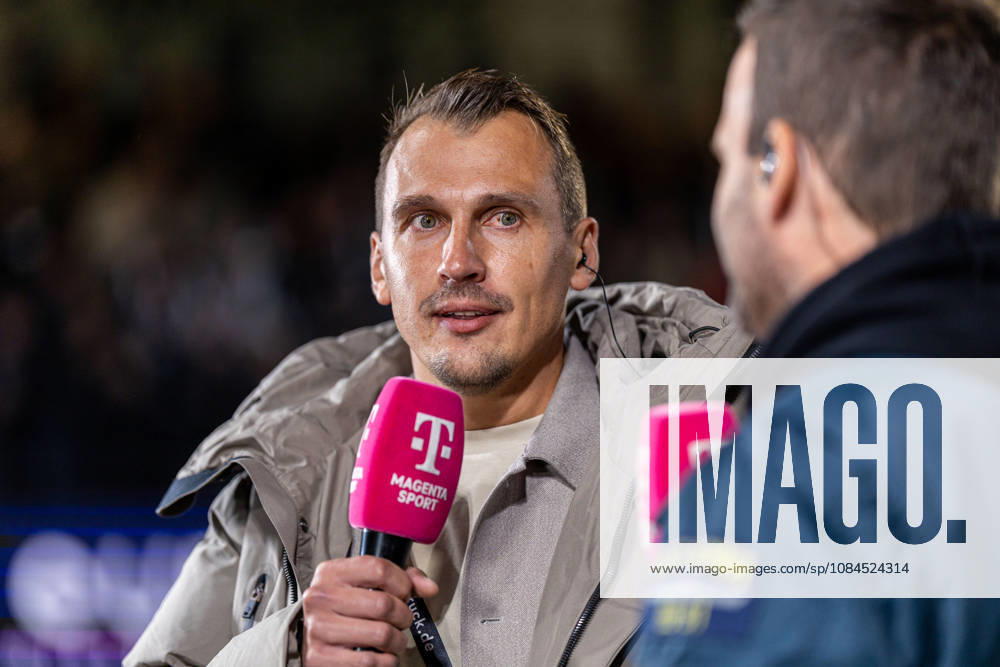 Robert Tesche of SC Verl, Head of Scouting, in an interview with Magenta Sport GER; SC Verl vs. SSV Jahn Regensburg, soccer, 3rd Division, Matchday 9, 2026–2027 season, October 14, 2026 DFL regulations prohibit the use of photographs as image sequences and or quasi-video GER, SC Verl vs. SSV Jahn Regensburg, soccer, 3rd League, Matchday 9, 2026–2027 season, October 14, 2026, Verl