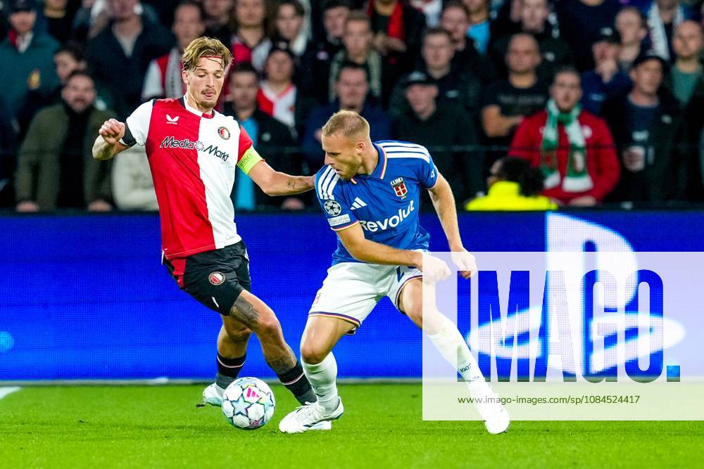 , Stadium Feijenoord (De Kuip) , season 2026 2027 , UEFA Champions League League Phase , match between Feyenoord and Como 1907 , Picture shows Feyenoord player Luciano Valente Feyenoord - Como x208365400x