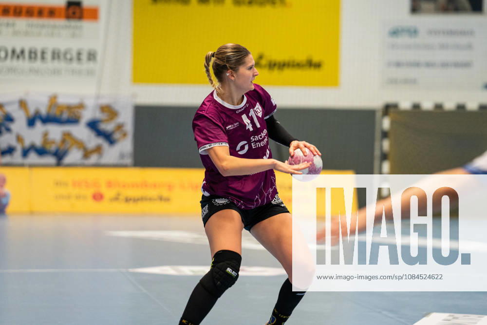 HSG Blomberg Lippe (GER) vs. HC Leipzig (GER), Handball, Women s Handball Bundesliga 1, Matchday 6, 2026–2027 Season, Blomberg, October 14, 2026—Wiebke Meyer of HC Leipzig, No. 41, during a play-up at the Blomberg Synflex Arena on Ulmenallee, Germany