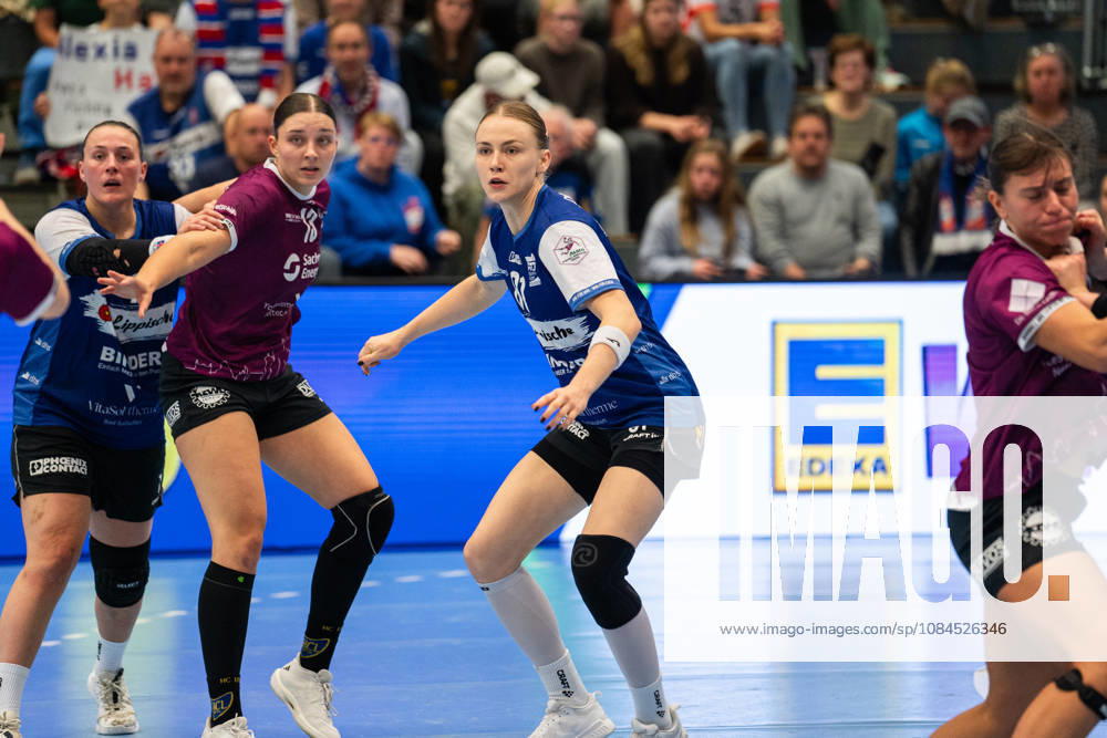 HSG Blomberg Lippe GER vs. HC Leipzig GER, Handball, Women s Handball Bundesliga 1, Matchday 6, 2026–2027 Season, Blomberg, October 14, 2026; Karolina Jurenczyk of HSG Blomberg Lippe, No. 81, on defense at the Blomberg Synflex Arena on Ulmenallee, Germany