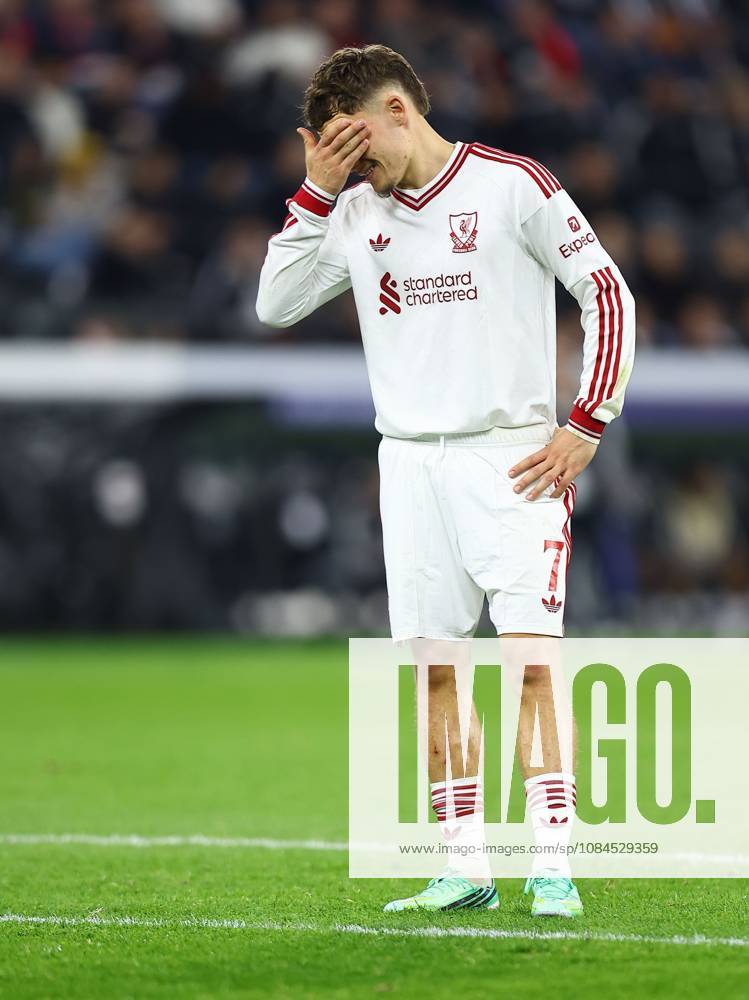 Florian Wirtz of Liverpool reacts LASK v Liverpool, UEFA Champions League, Football, Raiffeisen Arena, Linz, Austria - 14 Oct 2026Linz Raiffeisen Arena Austria
