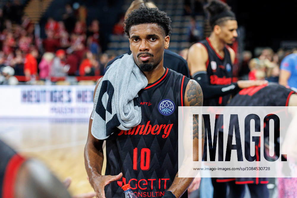 Mylik Wilson, BMA365 Bamberg Baskets, 10, single image, single photo, portrait, disappointed, disappointment, negative emotions, negative emotion, end of the game, BMA365 Bamberg Baskets vs. UCAM Murcia, basketball, Basketball Champions League, Matchday 3, October 14, 2026 BMA365 Bamberg Baskets vs. UCAM Murcia, basketball, Basketball Champions League, Matchday 3, October 14, 2026 Bamberg