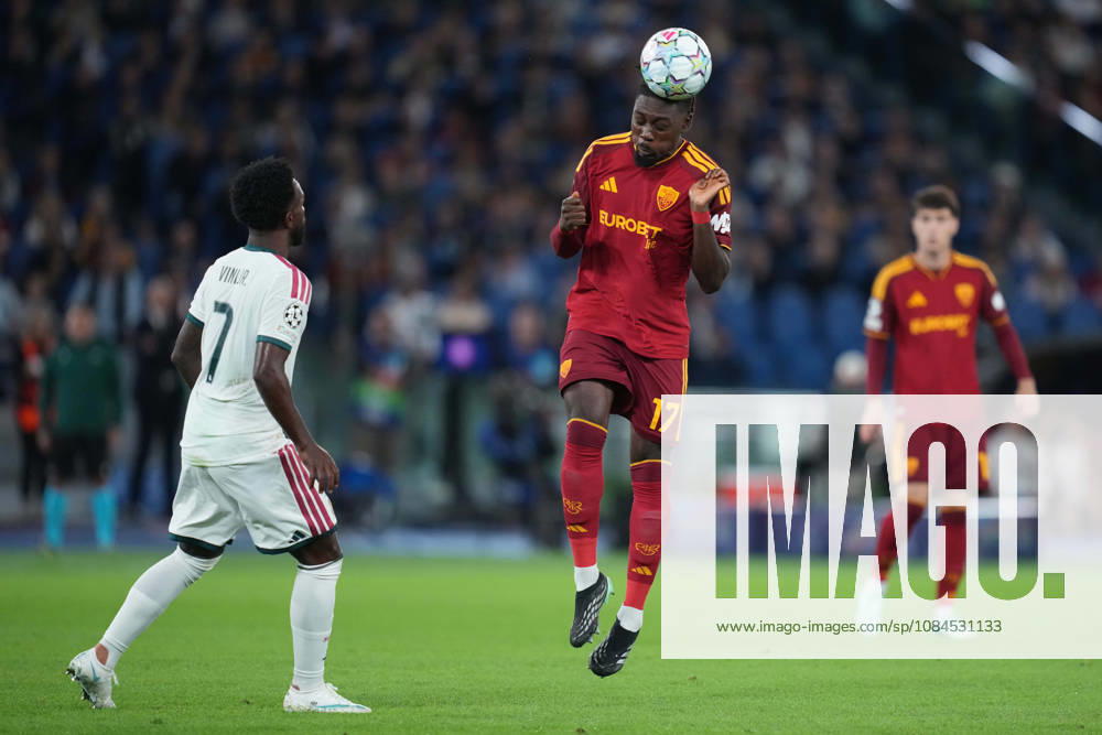 Roma’s Manu Kone during the UEFA Champions League Phase - Matchday 2 soccer match between AS Roma and Real Madrid at the Rome s Olympic stadium, Italy - Wednesday October 14, 2026 - Soccer ( Photo by Alfredo Falcone LaPresse )