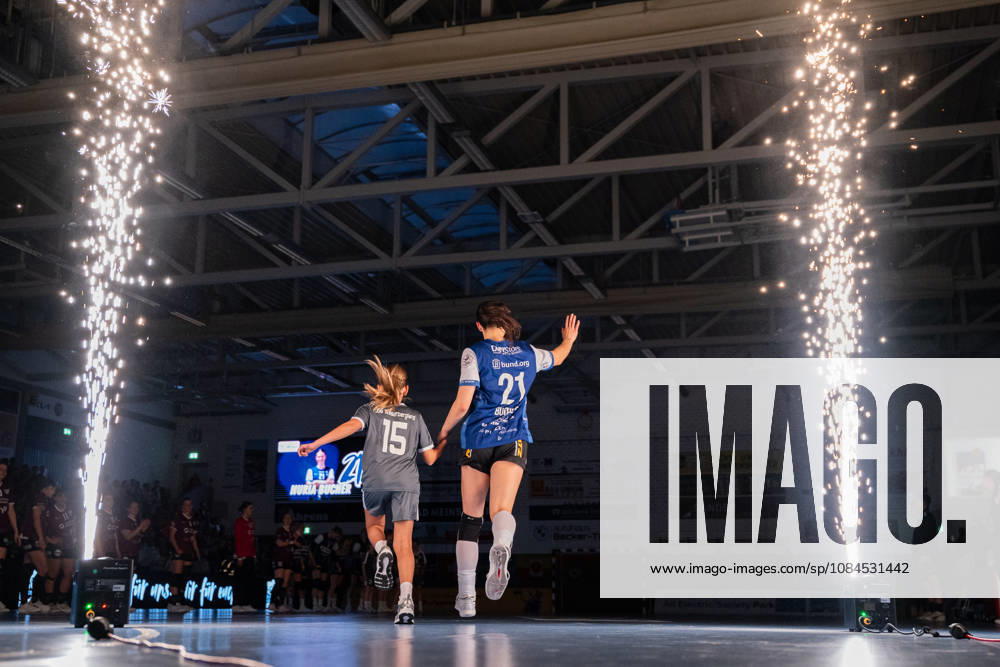 HSG Blomberg Lippe GER vs. HC Leipzig GER, Handball, Women s Handball Bundesliga 1, Matchday 6, 2026–2027 Season, Blomberg, October 14, 2026: Nuria Bucher of HSG Blomberg Lippe, age 21, during the warm-up at the Blomberg Synflex Arena on Ulmenallee, Germany