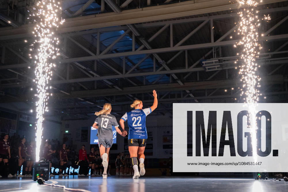 HSG Blomberg Lippe GER vs. HC Leipzig GER, Handball, Women s Handball Bundesliga 1, Matchday 6, 2026–2027 Season, Blomberg, October 14, 2026—Judith Tietjen of HSG Blomberg Lippe, age 22, during the warm-up at the Blomberg Synflex Arena on Ulmenallee, Germany