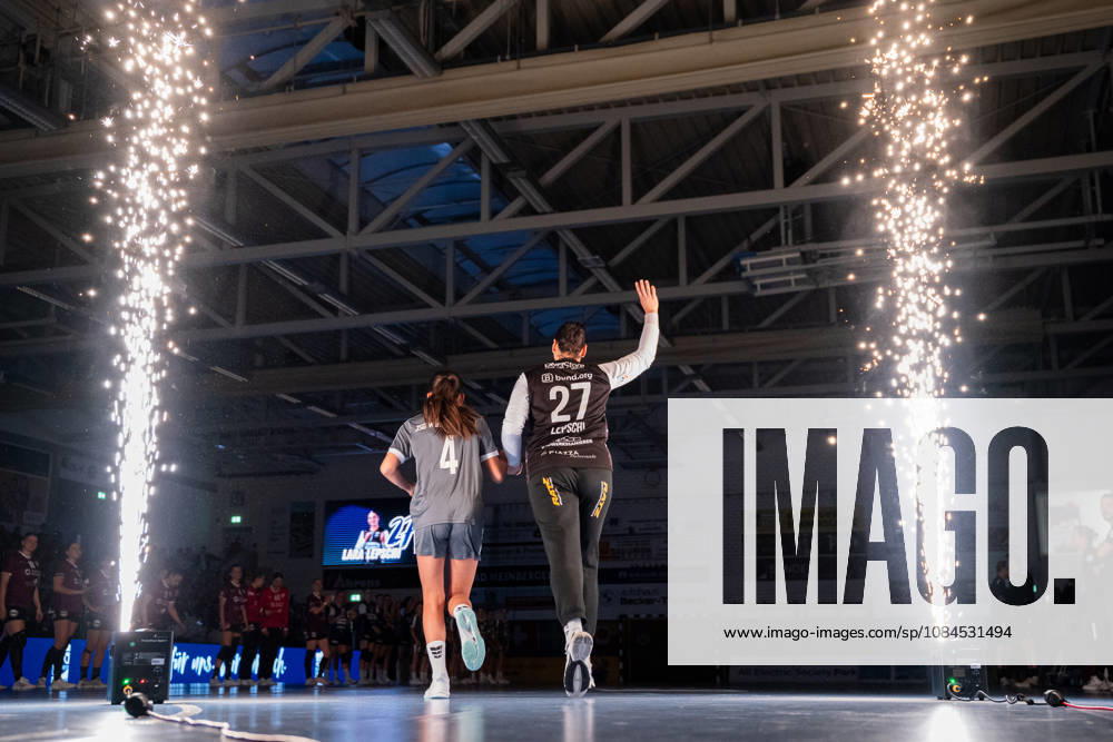 HSG Blomberg Lippe GER vs. HC Leipzig GER, Handball, Women s Handball Bundesliga 1, Matchday 6, 2026–2027 Season, Blomberg, October 14, 2026: Lara Lepschi of HSG Blomberg Lippe, age 27, during the warm-up at the Blomberg Synflex Arena on Ulmenallee, Germany