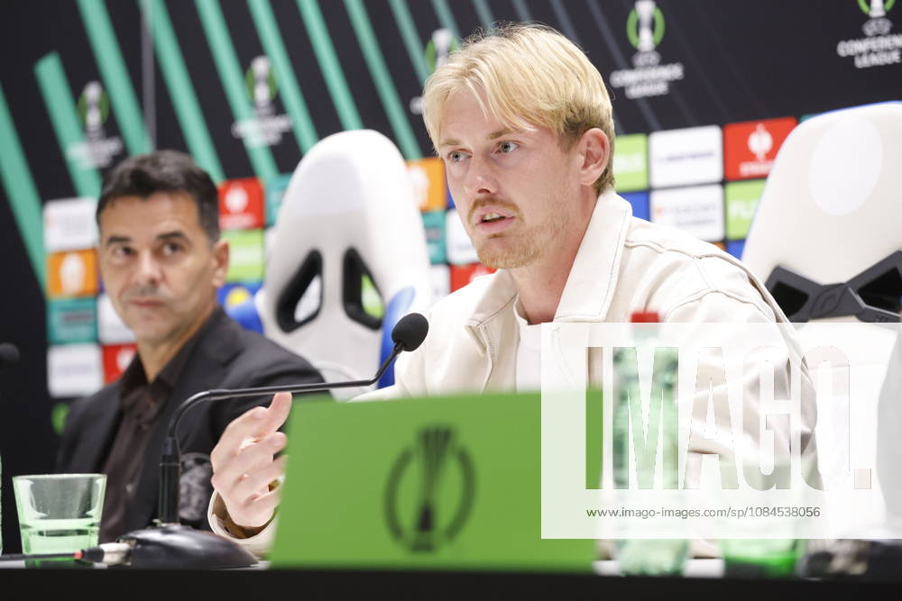 Croatia, Split, 14.10.2026. Poljud Stadium. AFC Ajax press conference, PK, Pressekonferenz ahead of tomorrow s UEFA Conference League Matchday 1 game against Hajduk. In the photo: Julian Brandt. Photo: Nikola Brboleza CROPIX Split CROATIA