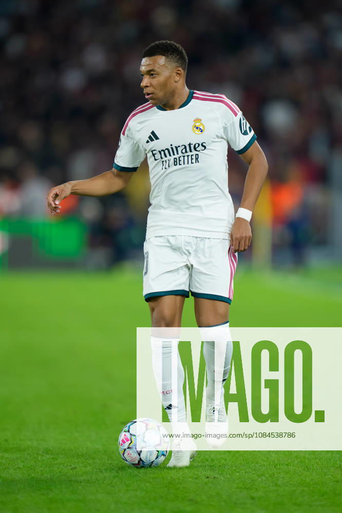 AS Roma v Real Madrid C.F. - UEFA Champions League 2026 27 League Phase MD2 Kylian Mbappe of Real Madrid CF in action during the AS Roma v Real Madrid C.F. - UEFA Champions League 2026 27 League Phase MD2 at Stadio Olimpico on October 14, 2026 in Rome, Italy Rome Stadio Olimpico Lazio Italy