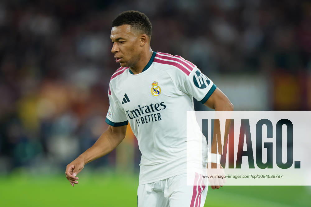 AS Roma v Real Madrid C.F. - UEFA Champions League 2026 27 League Phase MD2 Kylian Mbappe of Real Madrid CF in action during the AS Roma v Real Madrid C.F. - UEFA Champions League 2026 27 League Phase MD2 at Stadio Olimpico on October 14, 2026 in Rome, Italy Rome Stadio Olimpico Lazio Italy