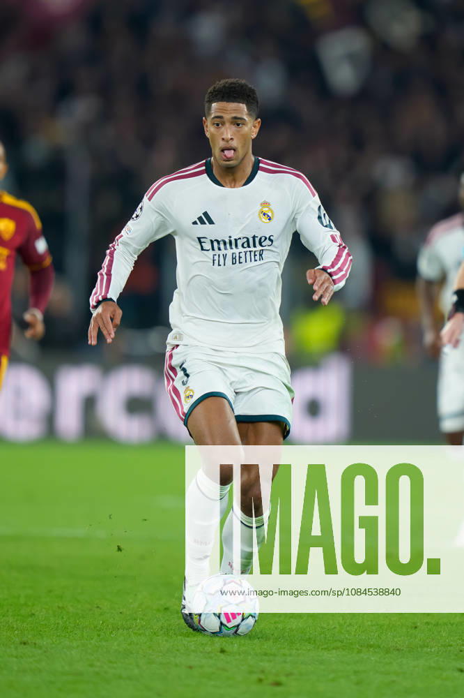 AS Roma v Real Madrid C.F. - UEFA Champions League 2026 27 League Phase MD2 Jude Bellingham of Real Madrid CF in action during the AS Roma v Real Madrid C.F. - UEFA Champions League 2026 27 League Phase MD2 at Stadio Olimpico on October 14, 2026 in Rome, Italy Rome Stadio Olimpico Lazio Italy