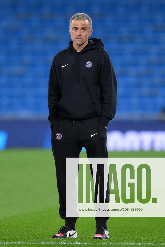 Paris Saint-Germain Manager Luis Enrique during the UEFA Champions League 2026 27 League Phase MD2 match between Manchester City and Paris Saint-Germain at City of Manchester Stadium on October 14, 2026 in Manchester, England.
