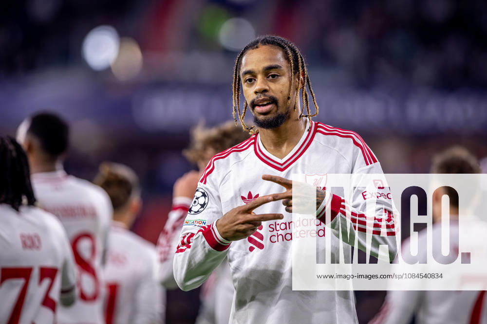 LASK - LIVERPOOL Bradley Barcola of Liverpool celebrates a goal during the matchday 2 of League phase round of UEFA Champions league football match between LASK and Liverpool FC at Oberosterreich Arena. Linz, Austria