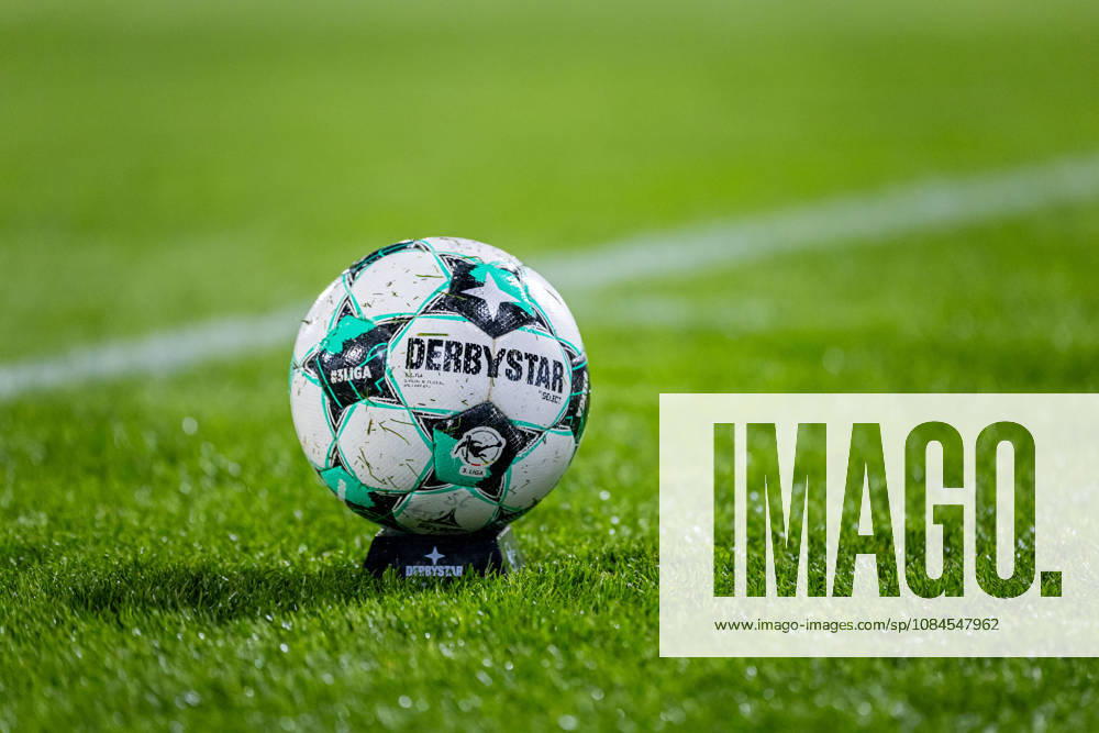 Stock photo, Derbystar GER 3. Liga match ball, SC Verl vs. SSV Jahn Regensburg, soccer, 3. Liga, Matchday 9, 2026–2027 season, October 14, 2026 DFL regulations prohibit any use of photographs as image sequences and or quasi-video GER, SC Verl vs. SSV Jahn Regensburg, soccer, 3rd League, Matchday 9, 2026–2027 season, October 14, 2026, Verl