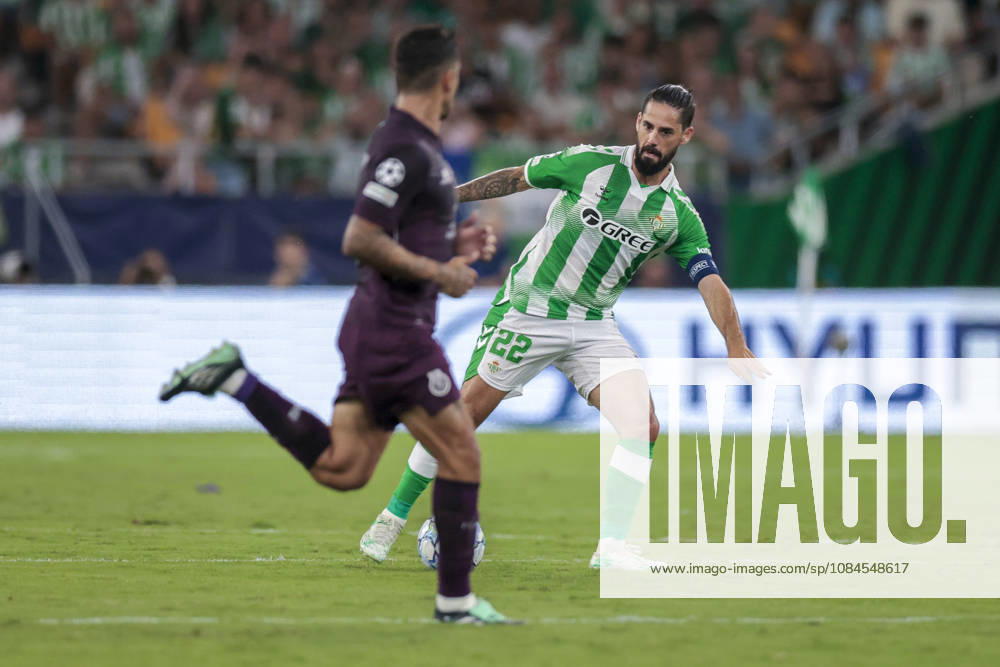 Real Betis Balompie v FC Porto - UEFA Champions League 2026 27 League Phase MD2 Francisco Roman Alarcon Isco of Real Betis controls the ball during the UEFA Champions League 2026 2027 match between Real Betis and FC Porto at Stadium La Cartuja in Seville, Spain, on October 14, 2026. Seville Spain