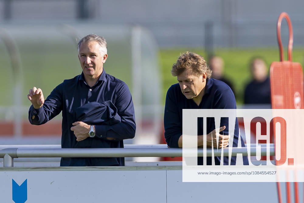 Soccer, FC Schalke 04 training session, with Frank Baumann, Sporting Director of FC Schalke 04, and Youri Mulder, Director of Professional Soccer at FC Schalke 04, at the FC Schalke 04 training facility in Gelsenkirchen, North Rhine-Westphalia, Germany xRHR PHOTO YYx