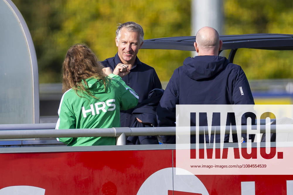 Soccer, FC Schalke 04 training session; FC Schalke 04 sporting director Frank Baumann laughs and greets staff members at the FC Schalke 04 training facility in Gelsenkirchen, North Rhine-Westphalia, Germany xRHR PHOTO YYx